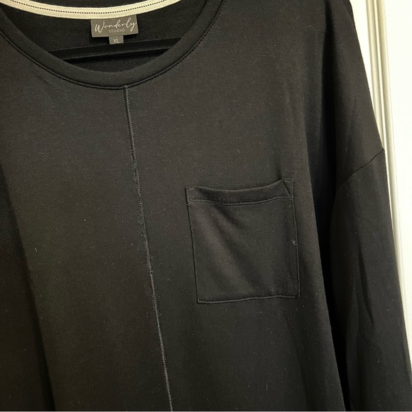 Wonderly Studio XL Black Long Sleeve Baby Terry Dress - Picture 6 of 7